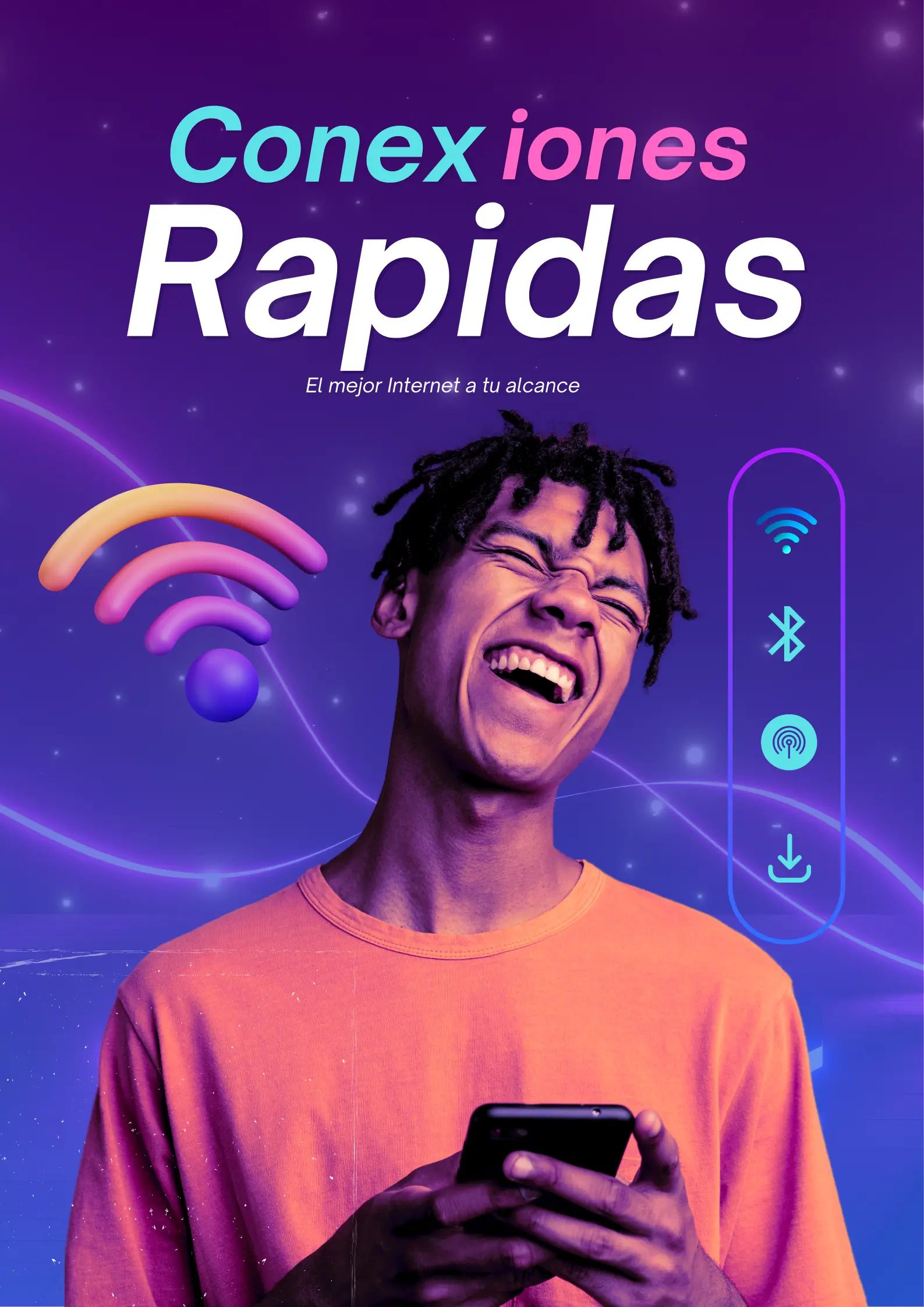 Banner de internet por fibra óptica